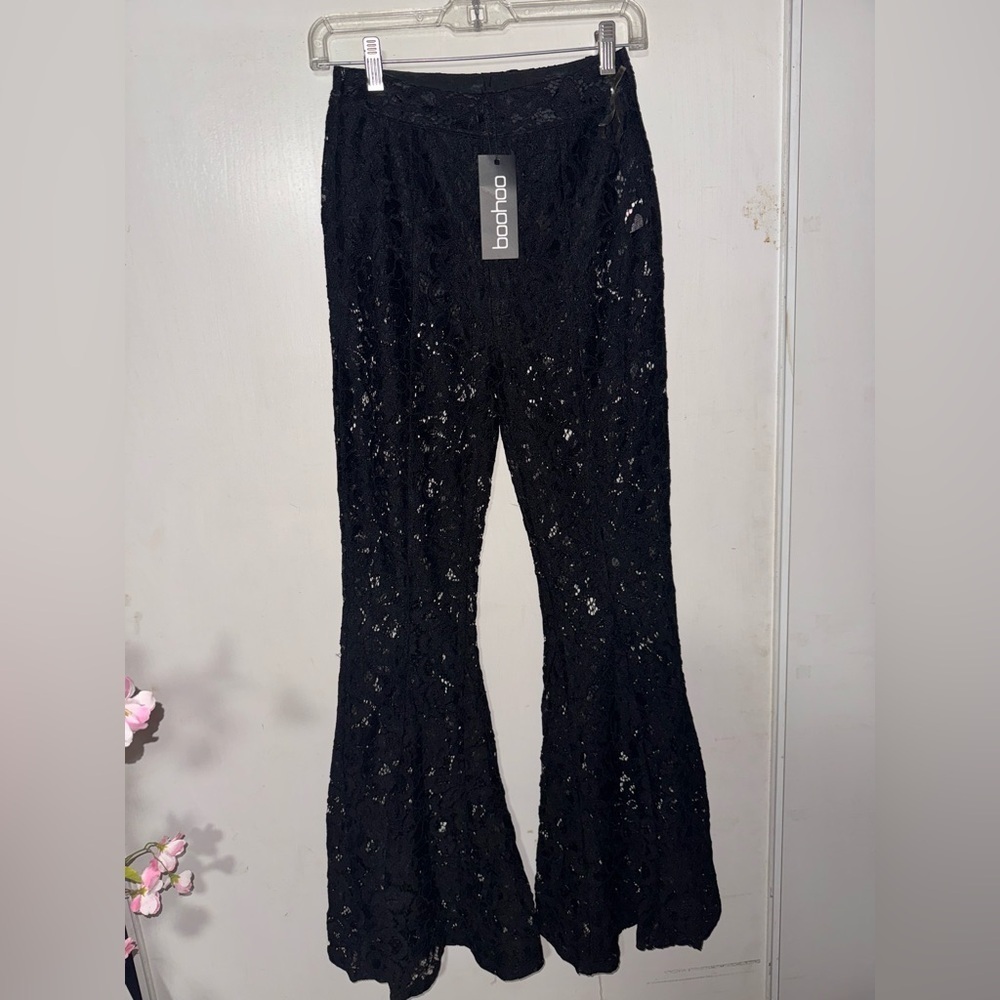Boohoo black Lace Trousers
